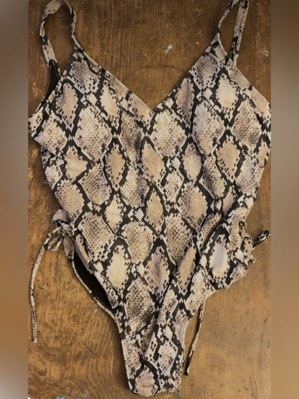 Python Side Tie One-Piece Swimsuit